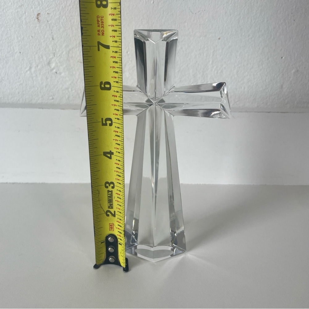 Bohemia Czech Republic 24% Lead Crystal Cross 7.5" tall, Teleflora Gift - Picture 8 of 9